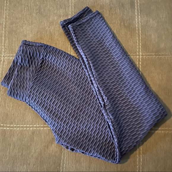 Navy Full Length Workout Leggings - Picture 1 of 4